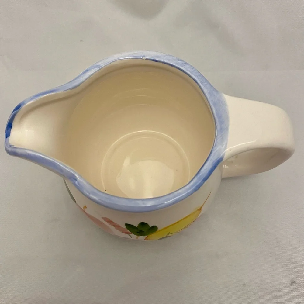 Small Painted Creamer, Grapes Fruit Design, Vintage EUC